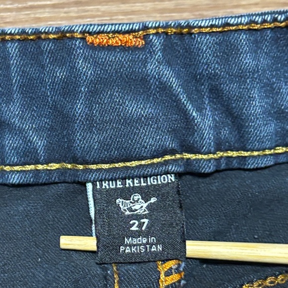 🔥🔥🔥True Religion Dark Blue Women's Mid Rise Super Skinny Jeans Size: 27🔥🔥🔥 - Picture 2 of 5